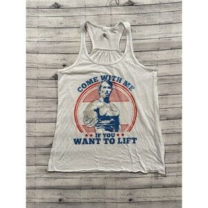 Come with Me If You Want To Lift Arnold Schwarzenegger Gym Womens Tank Top Sz M